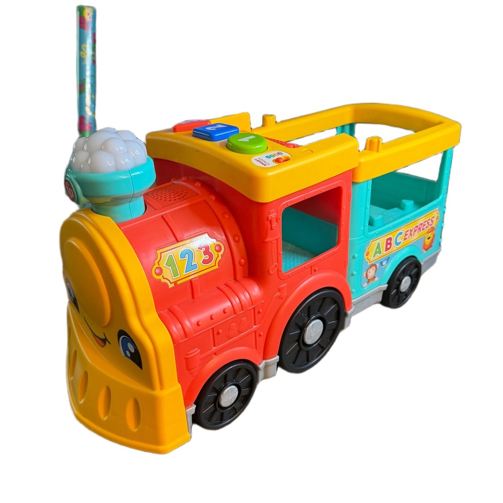 Fisher Price ABC Express Smart Stages Learning Train Red Yellow Teal Toy